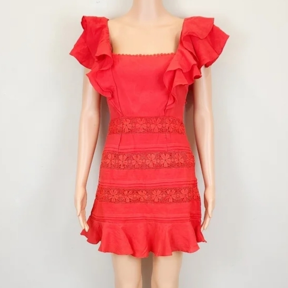 Saints + Secrets Ruffle Shoulder Mini Dress - Picture 3 of 13